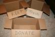 Develop a system for moving items into KEEP, TRASH/RECYCLE and DONATE boxes/piles